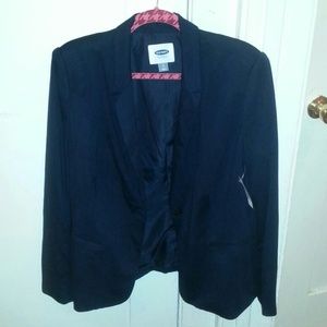 Womens Classic Blazer-Navy
