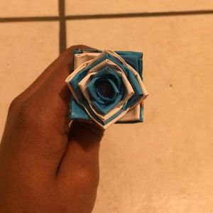 Duck tape flower pen