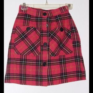 Express Pink plaid skirt