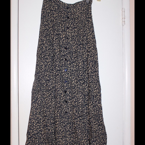 Long vintage floral skirt