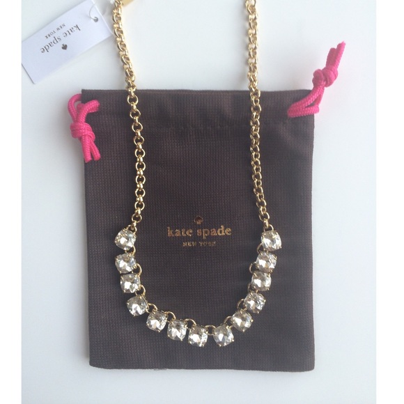 kate spade Jewelry - Kate Spade Squared Away Crystal Necklace