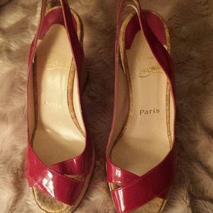 Red Patent Wedges.