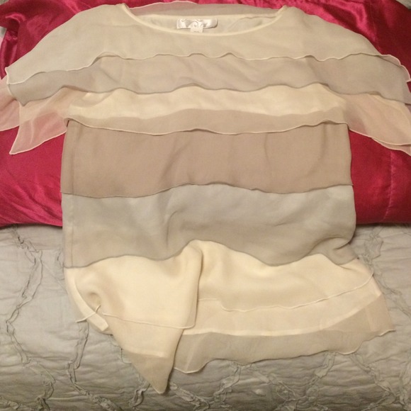 Layered silk blouse