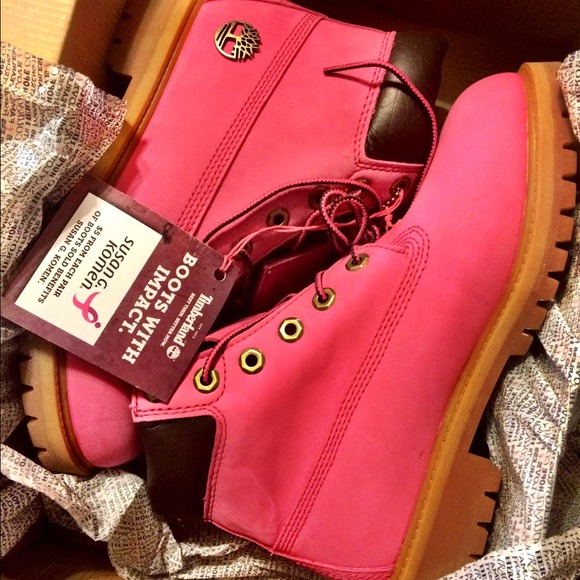 Timberland Shoes - breast cancer timberlands