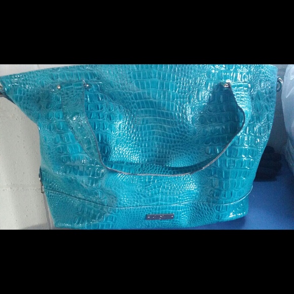 Bright blue tote