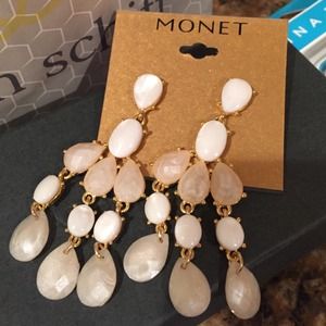 Monet Jackie Gems Chandelier Earrings