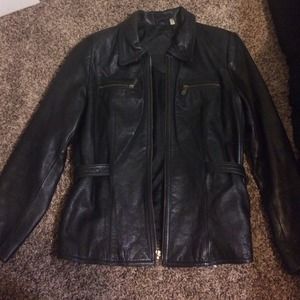 Ladies real leather jacket