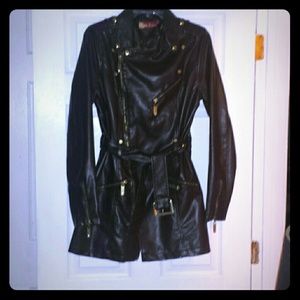Apple bottom Leather Jacket