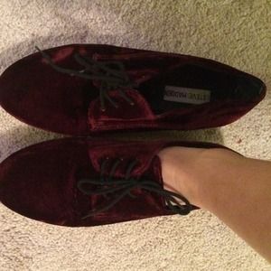 Red Velvet Steve Madden Oxfords