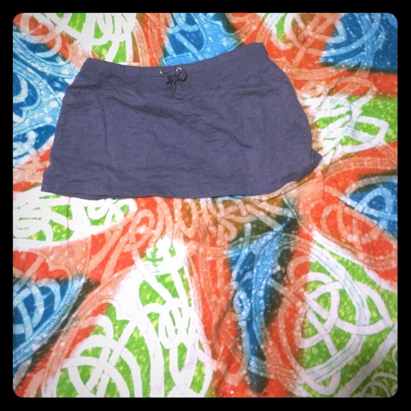 Short grey skirt!