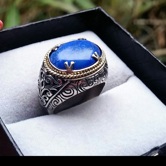 Vintage blue lapis 925 ring