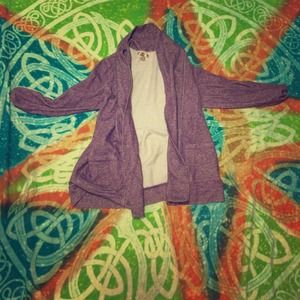 Purple cardigan!