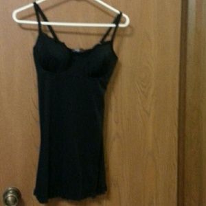 Black sexy sleepwear 36D lingerie nightgown