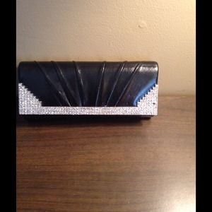 Black with rhinestones clutch
