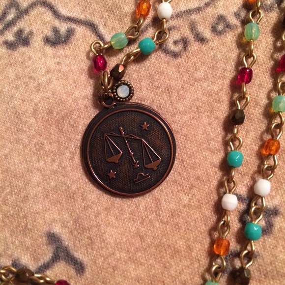 Free People zodiac station necklace Libra