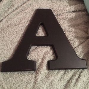 "A" black wall decoration