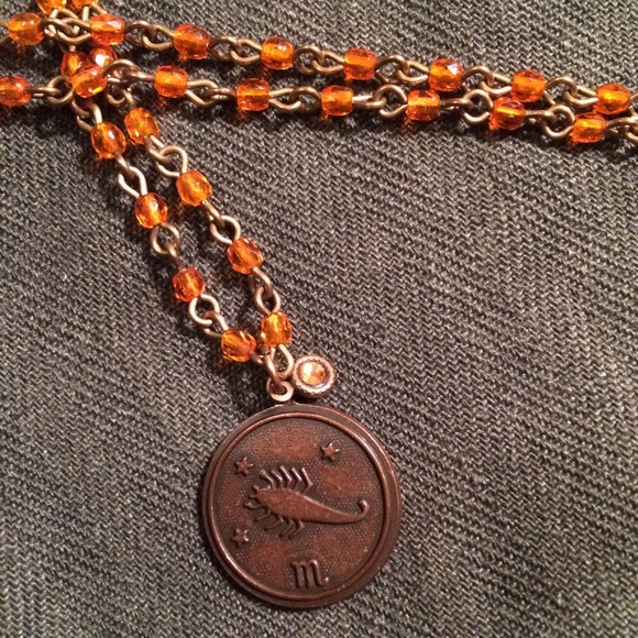 Free People zodiac station necklace Scorpio