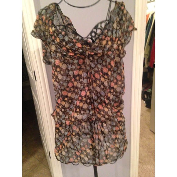 🚫SOLD🚫Sheer printed blouse