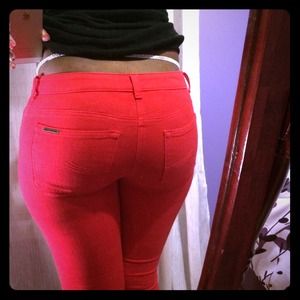 Orange Ankle Length MK stretch Jeans