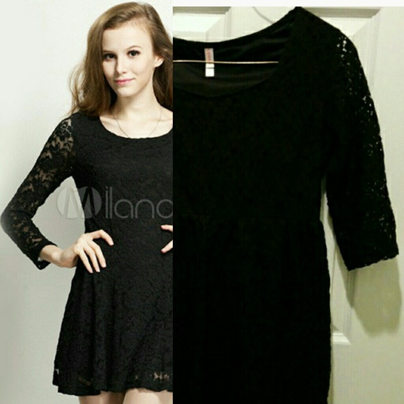 Xhilaration black lace mini dress