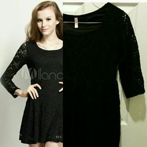 Xhilaration black lace mini dress