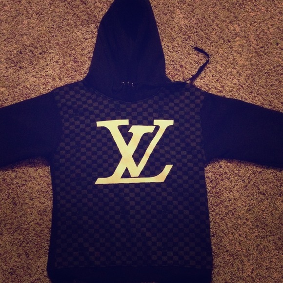 Louis Vuitton hooded sweatshirt.