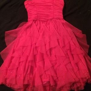 Pink strapless dress