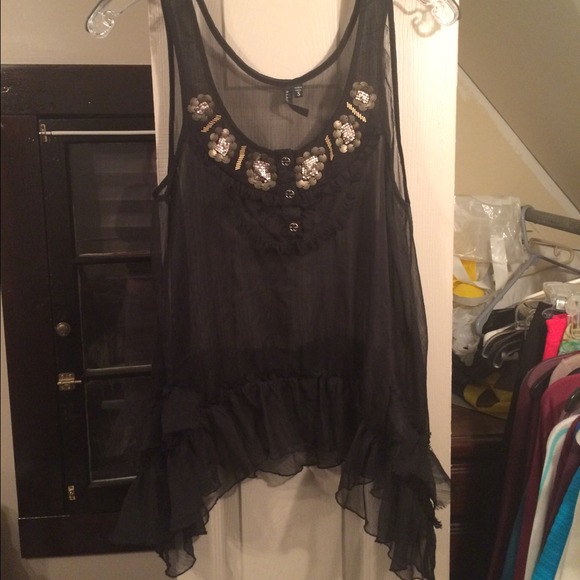 Affliction ruffle top