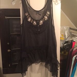 Affliction ruffle top