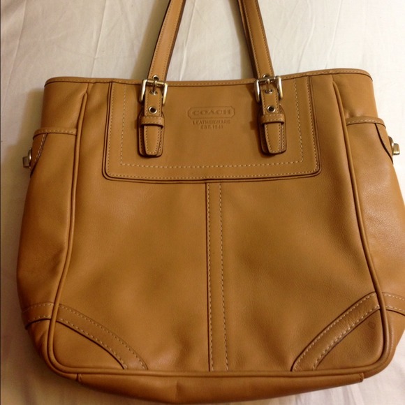 Authentic Leather Coach Tote