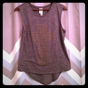 Only worn once studded cross muscle t sz medium