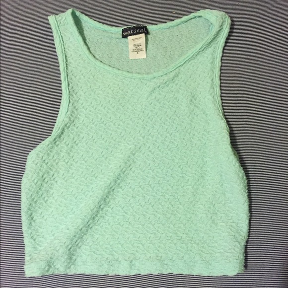 Mint green crop top