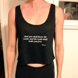 Women's crop top, black