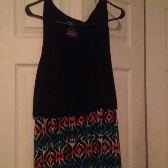 Colorful long tribal maxi dress