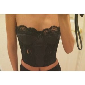 Victoria's Secret satin and lace corset