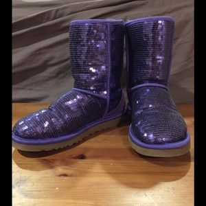 Purple Glitter ugg boots