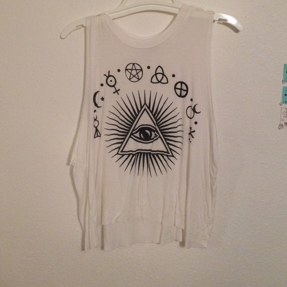 ❌SOLD❌ Eye with Symbols Muscle Tank - Picture 1 of 1