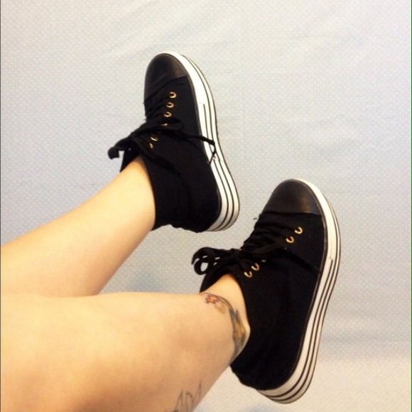 BDG black high-top sneakers