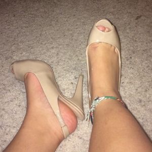 Nude Nine West Heels!