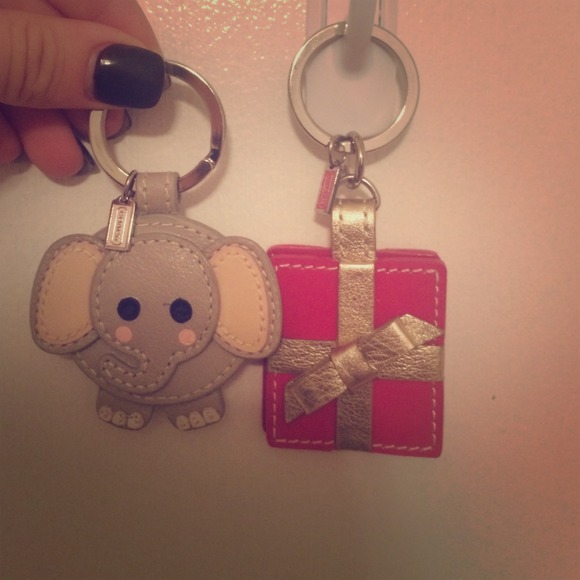 Two Authentic coach key chains NWOT
