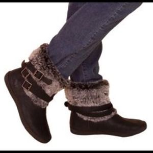 Blowfish faux fur booties