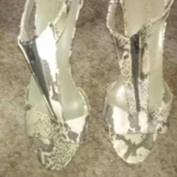 Snake skin high heels