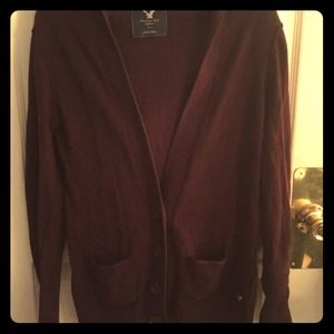 Maroon Hooded Cardigan!