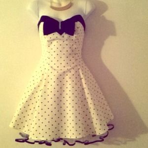 Polkadot Dress With a Cute Bow!