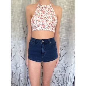 Floral halter top