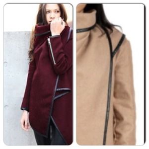 🆕 WOOL BLEND WRAP COAT!!! 2 Colors BLK TAN