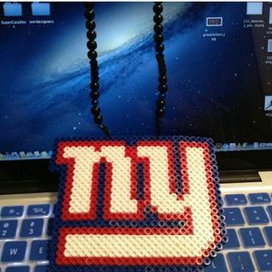 NY Giants Team Perler Medallion Necklace