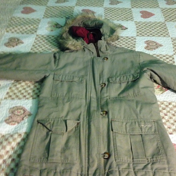 Tan women' s large winter coat