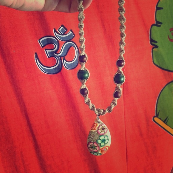 Handmade hemp neckless