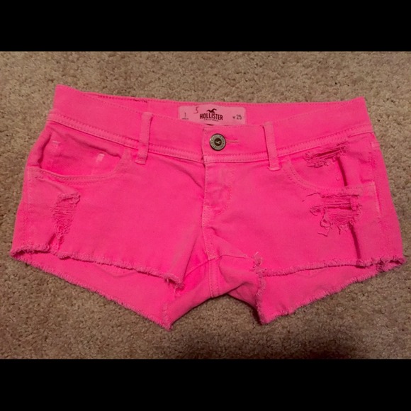 ❌SOLD❌ Hollister Jean Shorts Neon Pink Size 25